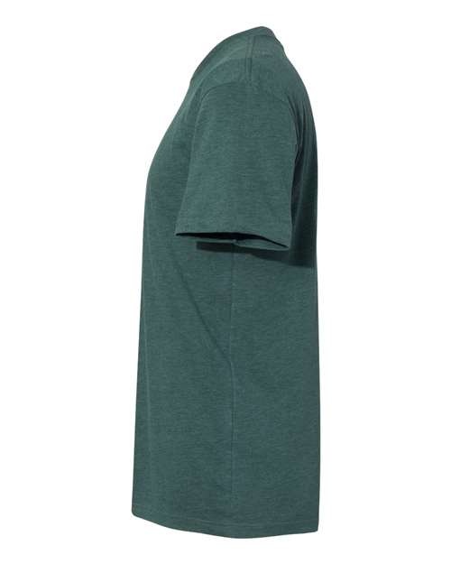 Next Level 6410 Unisex Sueded Tee in Heather Forest Green