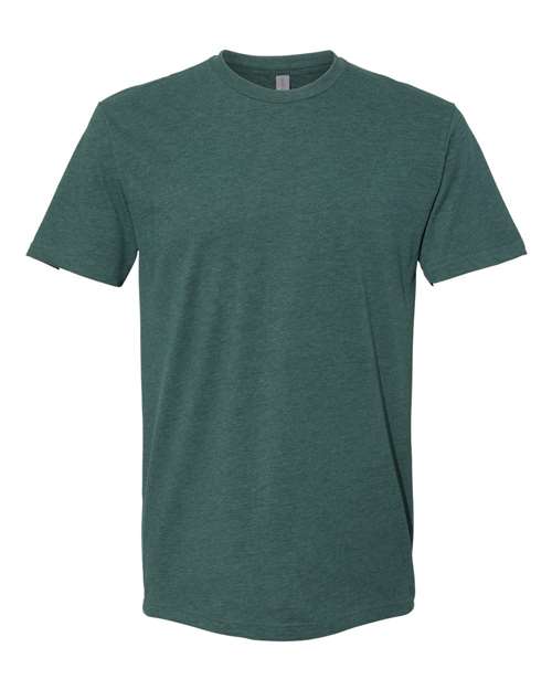 Next Level 6410 Unisex Sueded Tee in Heather Forest Green