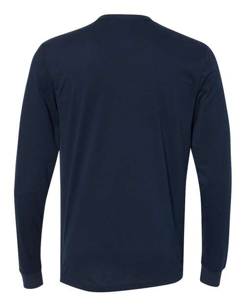 Next Level 6411 Unisex Sueded Long Sleeve Tee in Midnight Navy