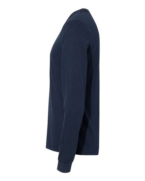 Next Level 6411 Unisex Sueded Long Sleeve Tee in Midnight Navy