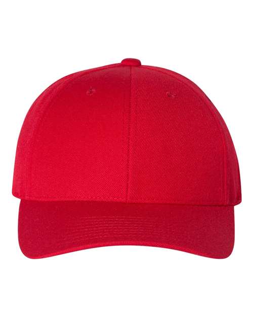 YP Classics 6789M Premium Curved Bill Snapback Cap in Red