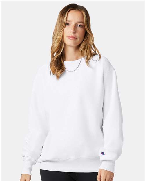 Champion S149 Unisex Reverse Weave Crewneck Sweatshirt in White