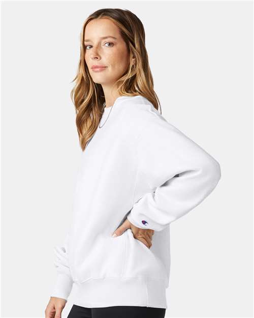 Champion S149 Unisex Reverse Weave Crewneck Sweatshirt in White