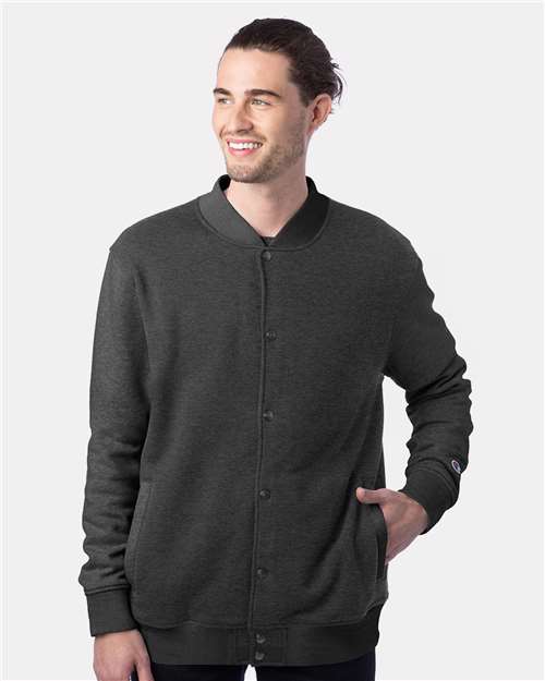 Champion CO100 Unisex Bomber Jacket in Charcoal Heather