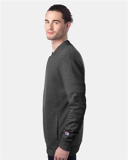 Champion CO100 Unisex Bomber Jacket in Charcoal Heather