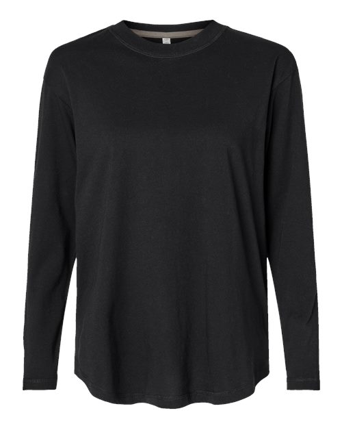 LAT 3508 Women's Fine Jersey Long Sleeve Tee in Black