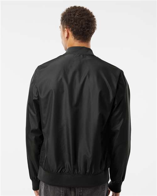 Independent Trading Co. EXP52BMR Unisex Lightweight Bomber Jacket in Black