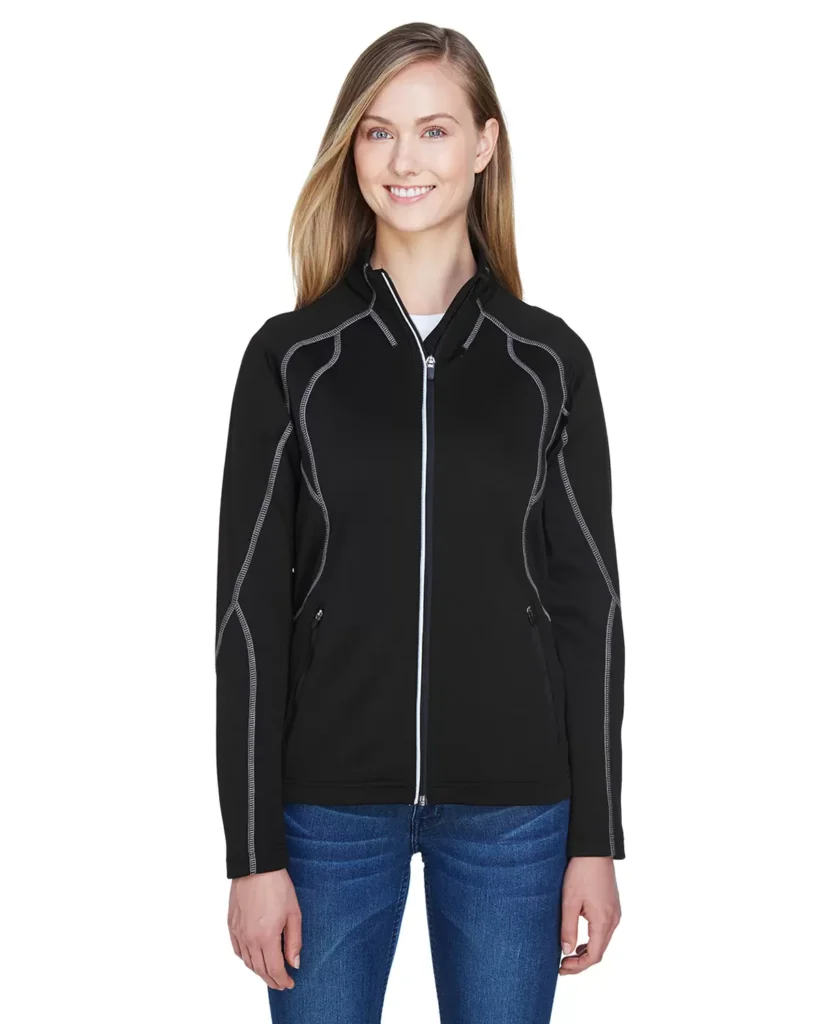 North End 78174 Women's Gravity Performance Fleece Jacket in Black