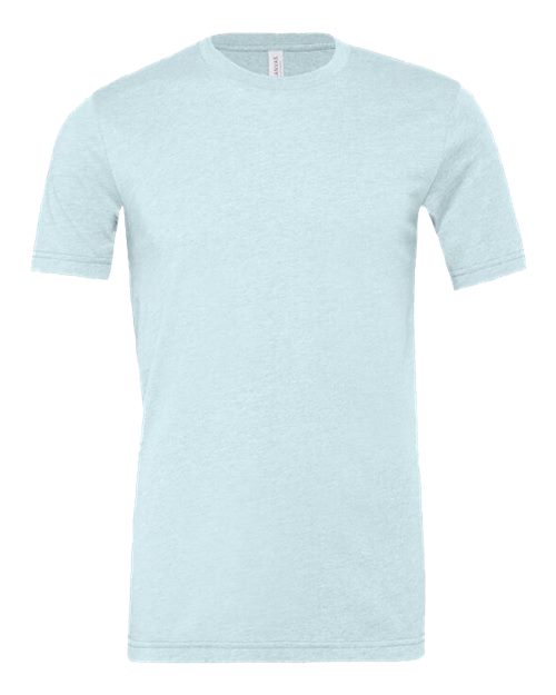 BELLA + CANVAS 3001CVC Jersey Tee in Heather Prism Ice Blue