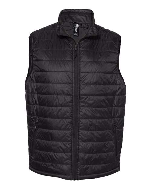 Independent Trading Co. EXP120PFV Men's Puffer Vest in Black