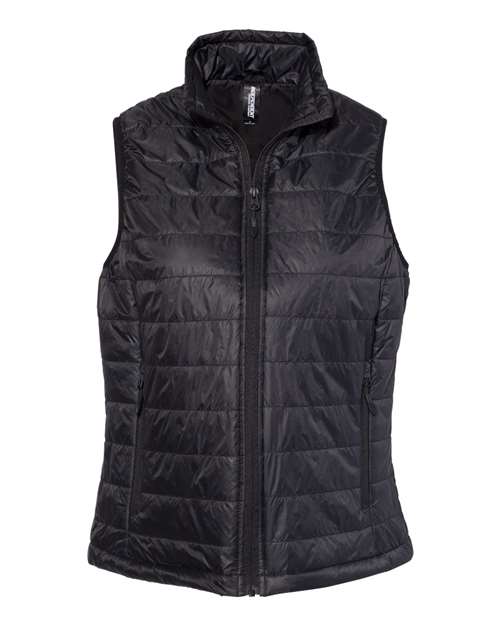 Independent Trading Co. EXP220PFV Women's Puffer Vest in Black