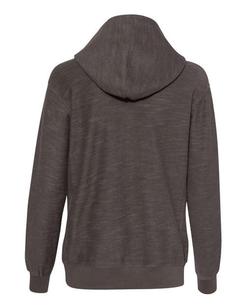 J. America 8694 Women's French Terry Sport Lace Scuba Hooded Sweatshirt in Charcoal