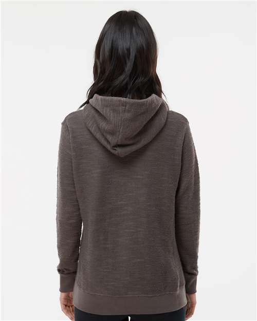 J. America 8694 Women's French Terry Sport Lace Scuba Hooded Sweatshirt in Charcoal