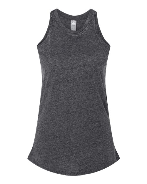 J. America 8117 Women's Zen Jersey Tank Top in Dark Smoke