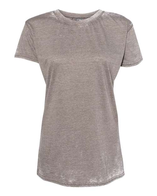 J. America 8116 Women's Zen Jersey T-Shirt in Cement
