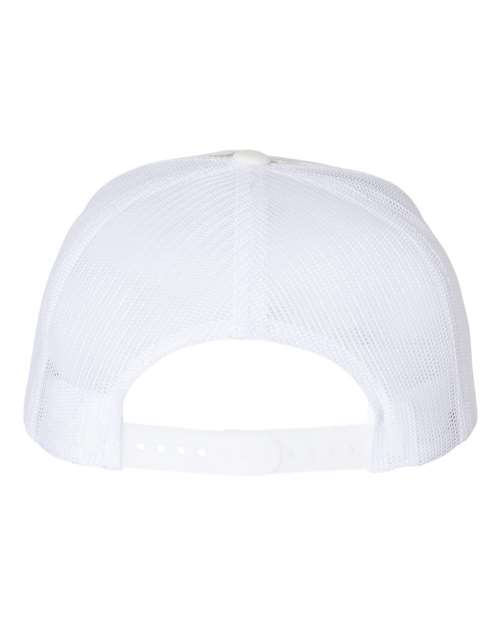 YP Classics 6006 Classic Five-Panel Trucker Cap in Multicam Alpine/ White