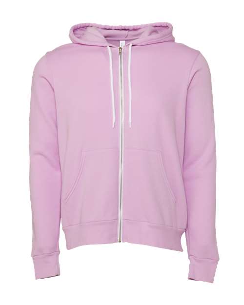 BELLA + CANVAS 3739 Unisex Sponge Fleece Full-Zip Hoodie Sweatshirt in Lilac
