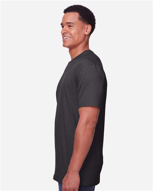 Gildan 64000CVC Unisex Softstyle CVC T-Shirt in Pitch Black Mist