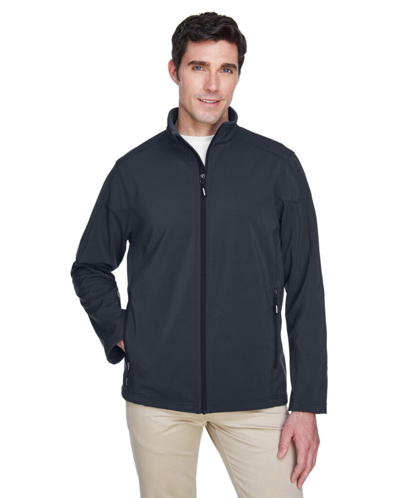 CORE365 88184 Men's Cruise Two-Layer Fleece Bonded Soft Shell Jacket in Carbon