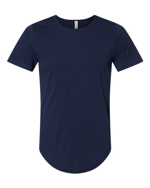 BELLA + CANVAS 3003 Men's Jersey Curved Hem Tee in Navy