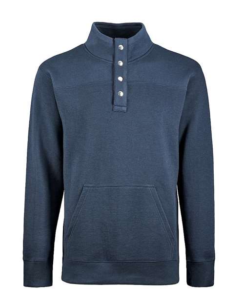 J. America 8708 Men's Ripple Fleece Snap Sweatshirt in Navy