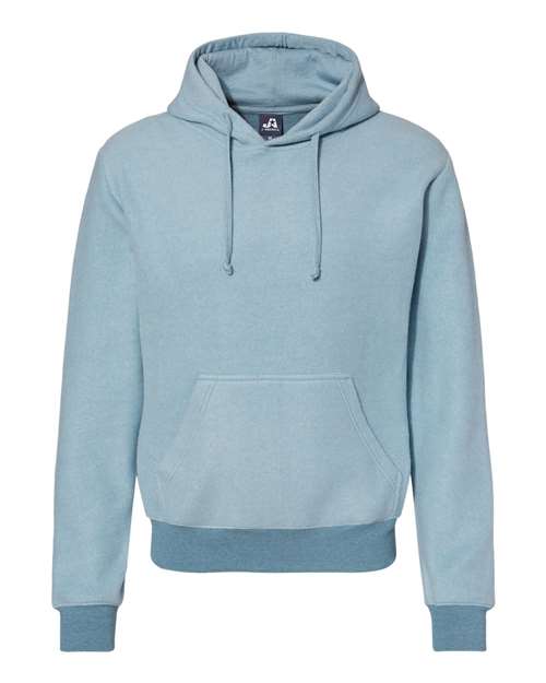 J. America 8709 Men's Flip Side Fleece Hooded Sweatshirt in Chambray Heather