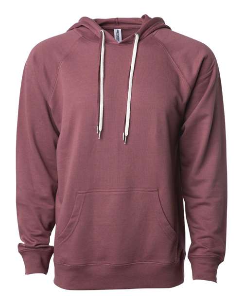 Independent Trading Co. SS1000 Unisex Icon Lightweight Loopback Terry Hooded Sweatshirt in Port