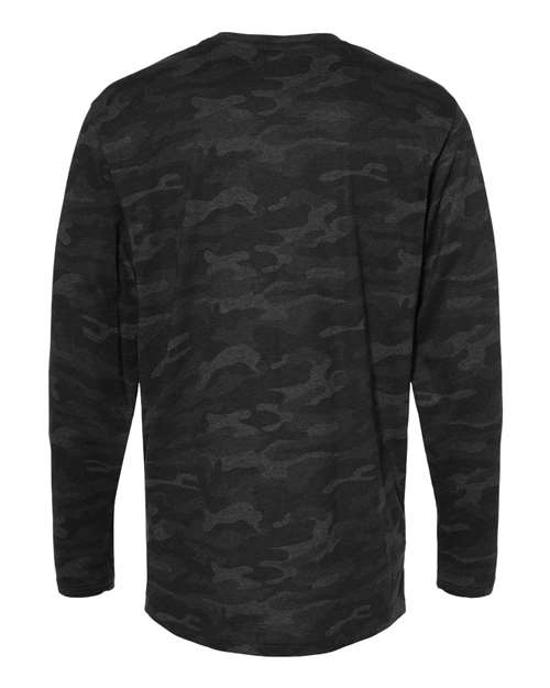 LAT 6918 Unisex Fine Jersey Long Sleeve Tee in Storm Camo