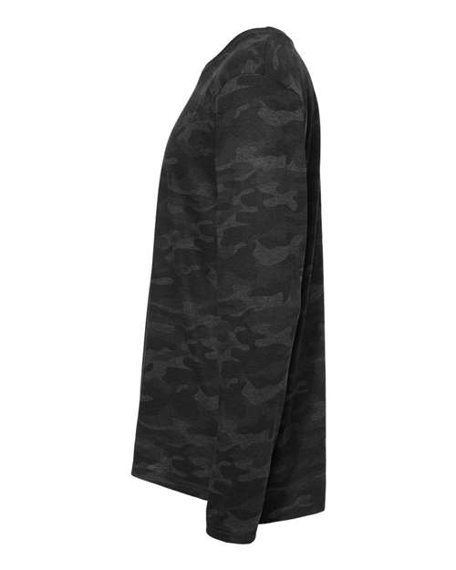 LAT 6918 Unisex Fine Jersey Long Sleeve Tee in Storm Camo