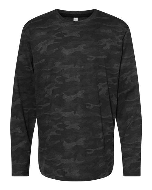 LAT 6918 Unisex Fine Jersey Long Sleeve Tee in Storm Camo