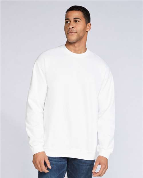 Gildan SF000 Unisex Softstyle Midweight Crewneck Sweatshirt in White
