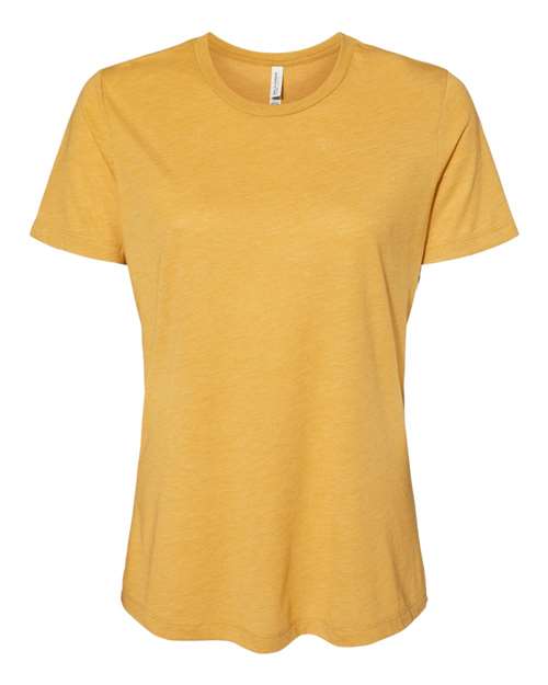 BELLA + CANVAS 6413 Women's Relaxed Fit Triblend Tee in Mustard Triblend