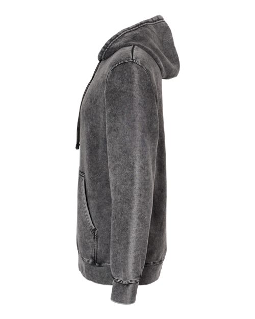 Independent Trading Co. PRM4500MW Unisex Midweight Mineral Wash Hooded Sweatshirt in Black