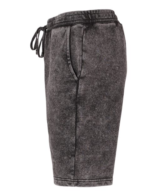 Independent Trading Co. PRM50STMW Unisex Mineral Wash Fleece Shorts in Black