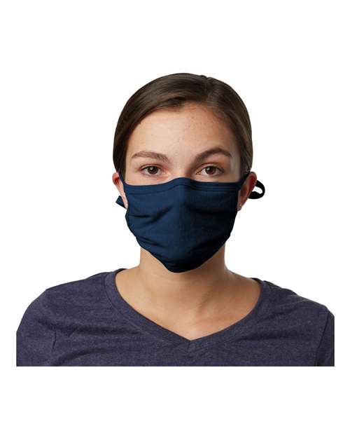 Hanes BMSKAR X-Temp 2-Ply Adjustable Face Mask in Navy