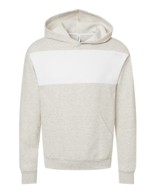 JERZEES 98CR Unisex Nublend Billboard Hooded Sweatshirt in Oatmeal Heather/ White