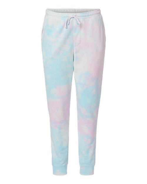 Independent Trading Co. PRM50PTTD Unisex Tie-Dyed Fleece Sweatpants in Tie Dye Cotton Candy