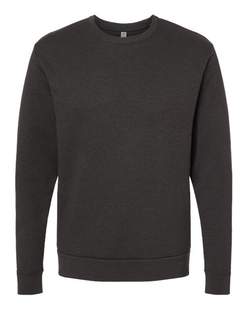 Next Level 9002 Unisex Malibu Crewneck Sweatshirt in Heather Black