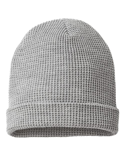 Richardson 146R Waffle Cuffed Beanie in Heather Grey