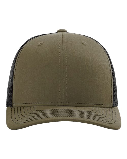 Richardson 112RE Sustainable Trucker Cap in Loden/ Black