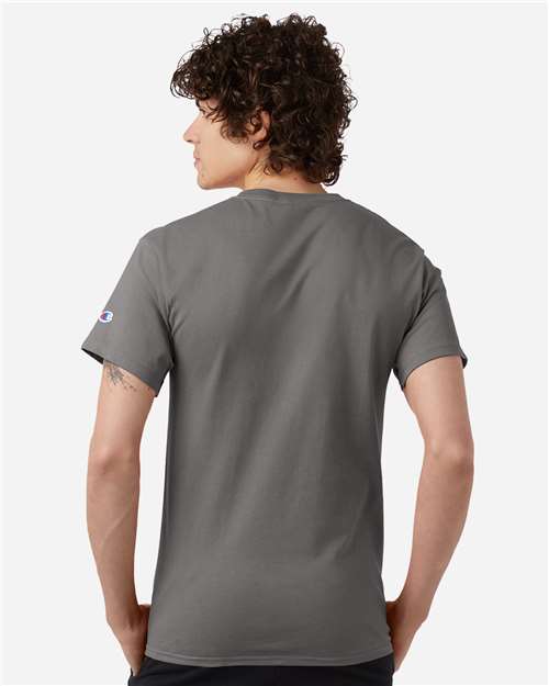 Champion T425 Unisex Classic T-Shirt in Stone Grey