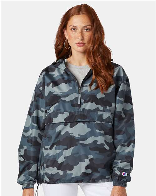 Champion CO200 Unisex Packable Anorak Jacket in Concrete Camo