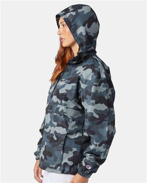 Champion CO200 Unisex Packable Anorak Jacket in Concrete Camo
