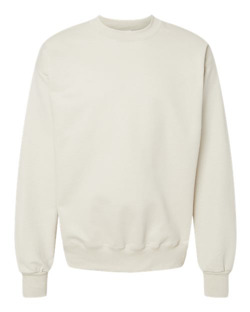 Hanes F260 Unisex Ultimate Cotton Crewneck Sweatshirt in Sand