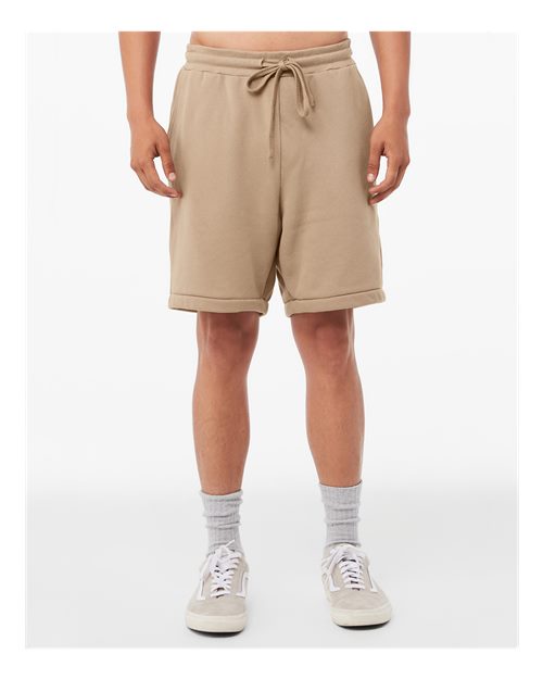 BELLA + CANVAS 3724 Unisex Sponge Fleece Shorts in Tan