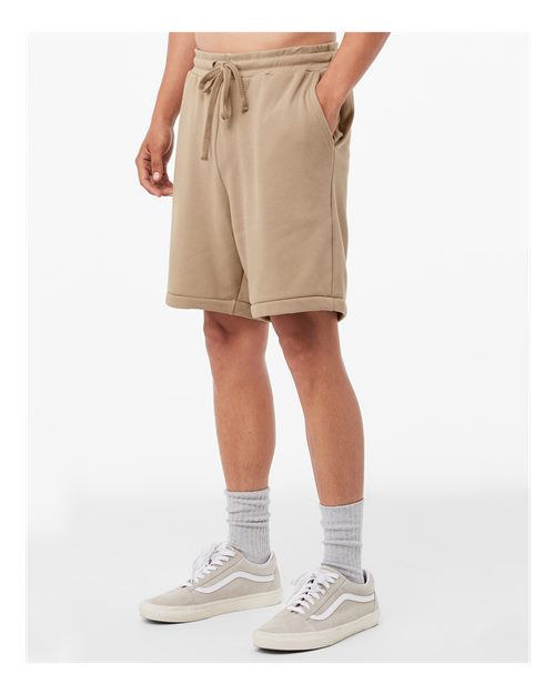 BELLA + CANVAS 3724 Unisex Sponge Fleece Shorts in Tan