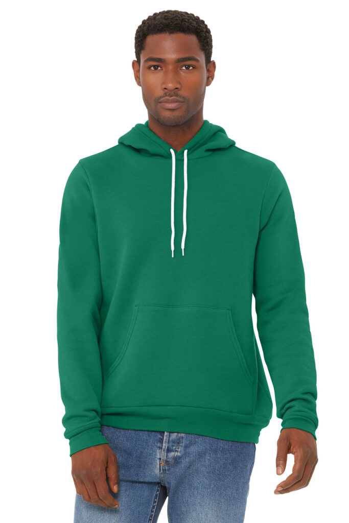 BELLA + CANVAS 3719 Unisex Sponge Fleece Hoodie Sweatshirt in Kelly