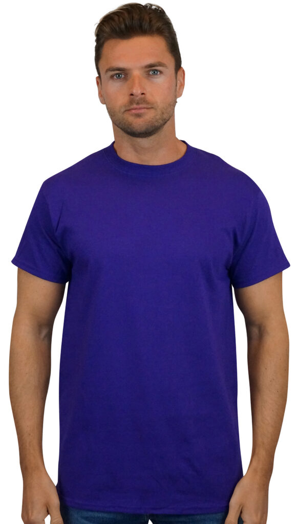 Gildan 5000 Unisex Heavy Cotton T-Shirt in Purple