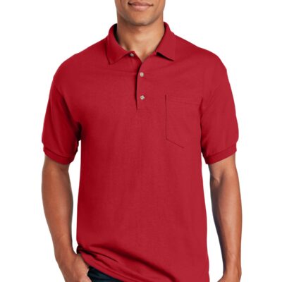 Gildan 8900 Ultra Blend Sport Shirt with Pocket in Red
