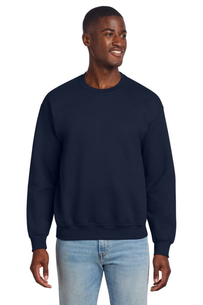 Gildan 12000 Unisex DryBlend Crewneck Sweatshirt in Navy